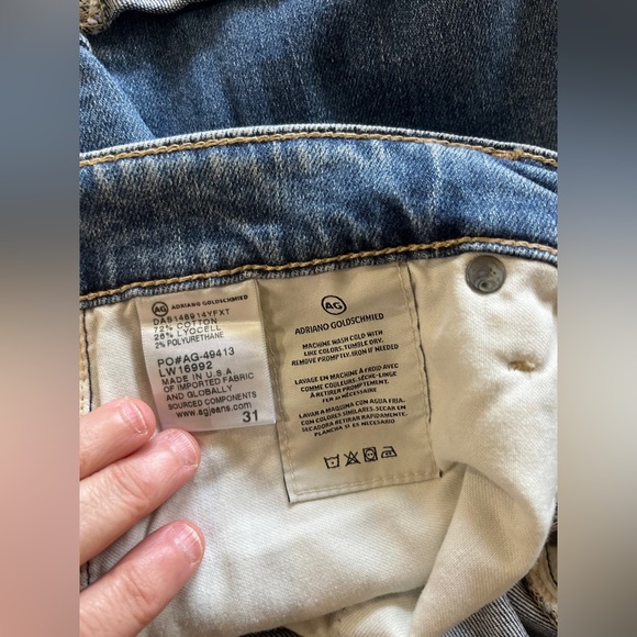 NWT AG Hailey Ex Boyfriend Roll-up Denim Shorts 3.5” Inseam Size 31 - Picture 9 of 12